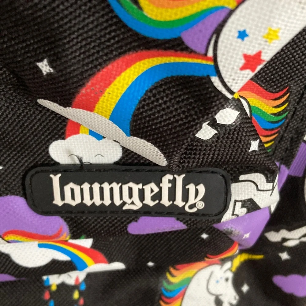 Loungefly Black and Purple Unicorn Backpack
